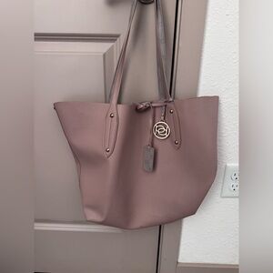 Bebe Los Angeles Women’s Mauve Faux Leather Large Tote Shoulder Bag